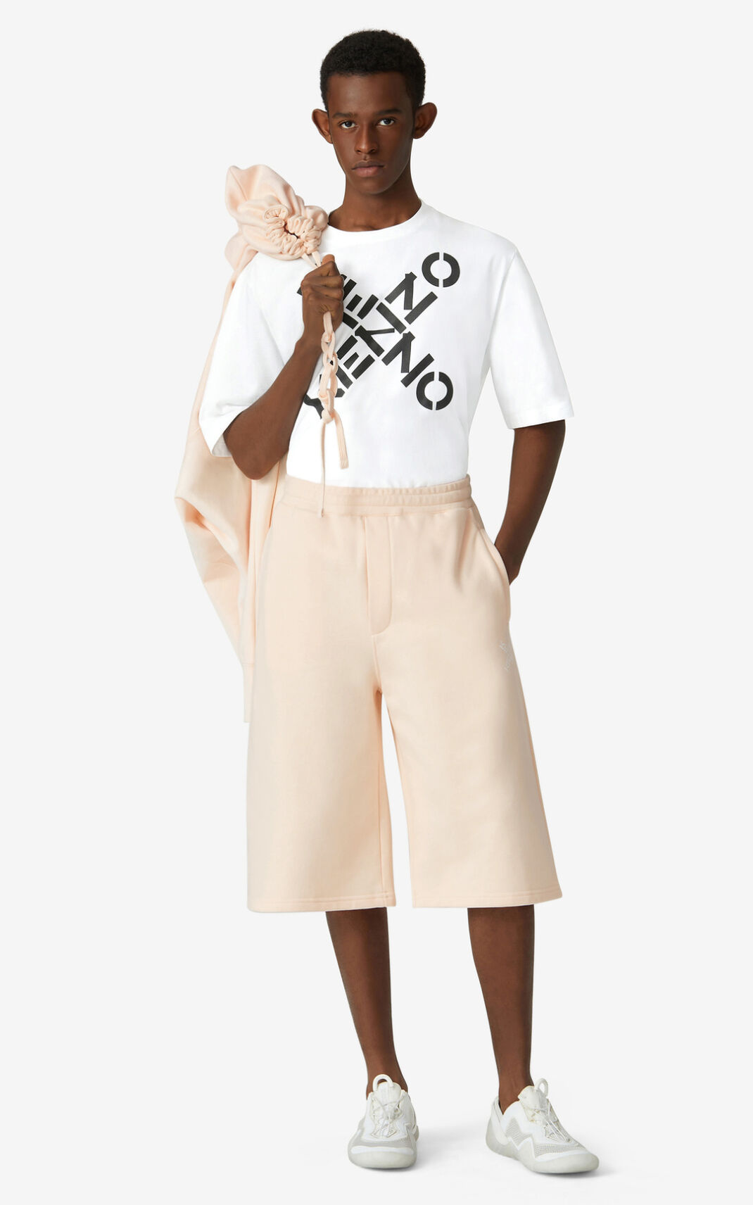 Kenzo Oversized Sport Little X Pantalones Cortos Hombre Beige | 8173549-ZE